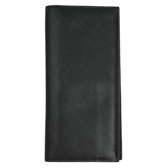 Prada Wallet Long Black Card Leather FXF - Picture 1 of 4